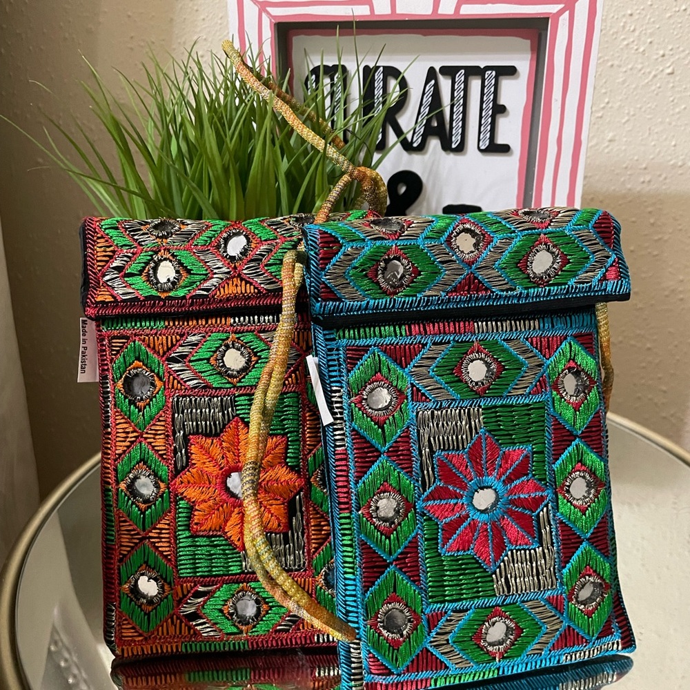 Beautiful ethnic purse perfect for your cellphones  buy one get one free